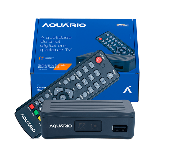 Conversor Digital Full HD Compacto DTV-4000S Aquário