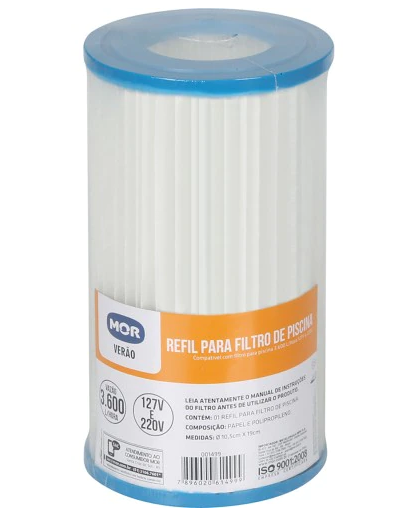Refil para filtro de piscina 3600/L hora MOR