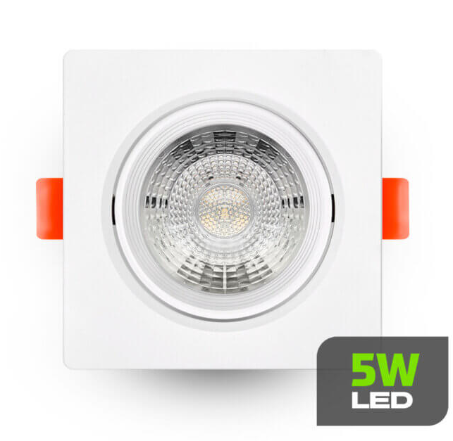 Spot LED Quadrado Embutir 5W 3.000K LUMANTI