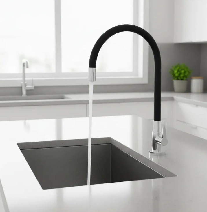 Torneira para cozinha flexivel PRETA BANCADA ref1968C70 Rainha