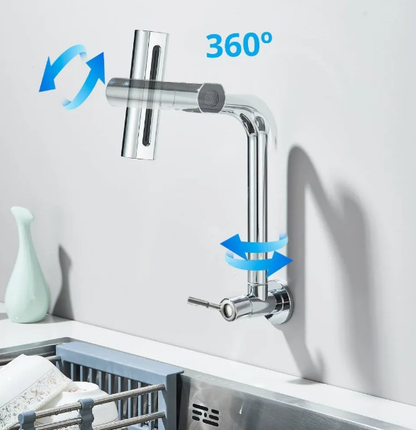 Torneira de Cozinha Cascata 360° 4 Funções ref 2693 PAREDE RAINHA