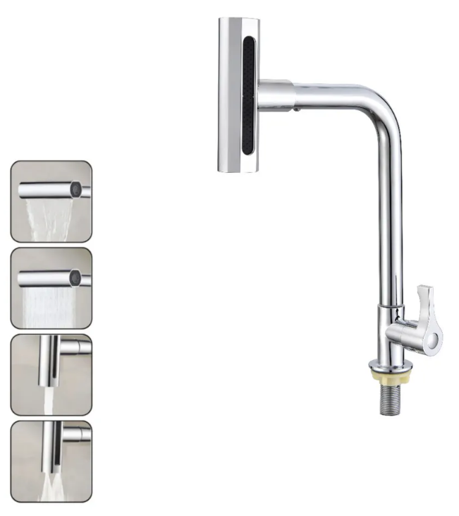Torneira de Cozinha Cascata 360° 4 Funções CORES BANCADA ref 2993 RAINHA