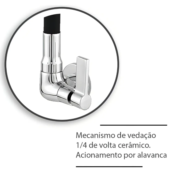 Torneira de Cozinha Gourmet Bica Flexível 1/4  Black Dupla Função Parede ref4868 C70 RAINHA