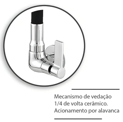 Torneira de Cozinha Gourmet Bica Flexível 1/4  Black Dupla Função Parede ref4868 C70 RAINHA