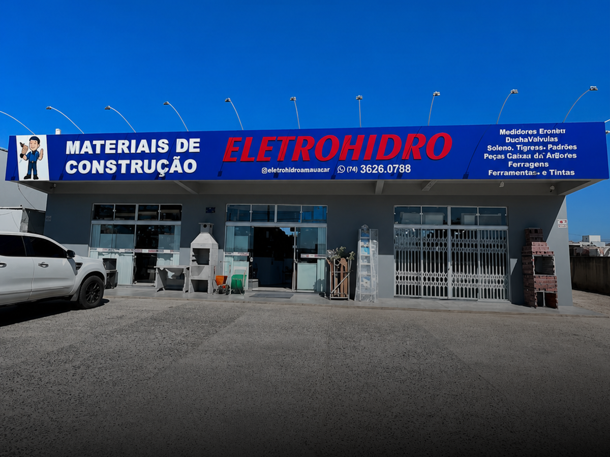 A loja de quem entende de elétrica e hidráulica