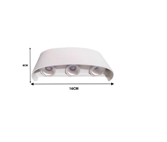 Arandela Lentille Trois 6W 3000K Branca | EletroHidro