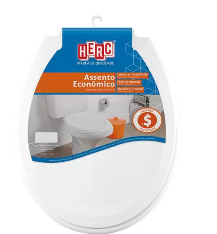 Assento Sanitário Econômico Prático Herc BRANCO