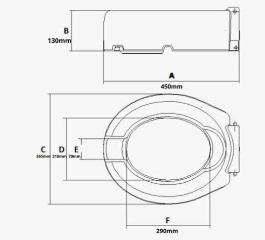 Assento Sanitário Elevado 13cm Oval Sem Tampa | EletroHidro