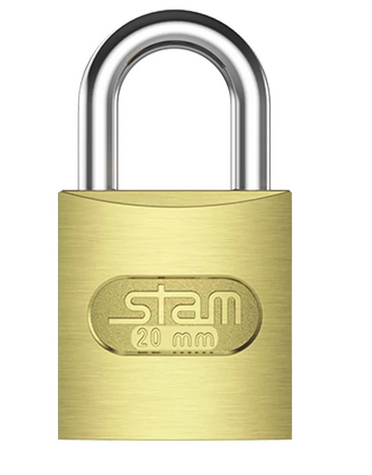 Cadeado Stam 20mm - Zamac Latonado E-Coat