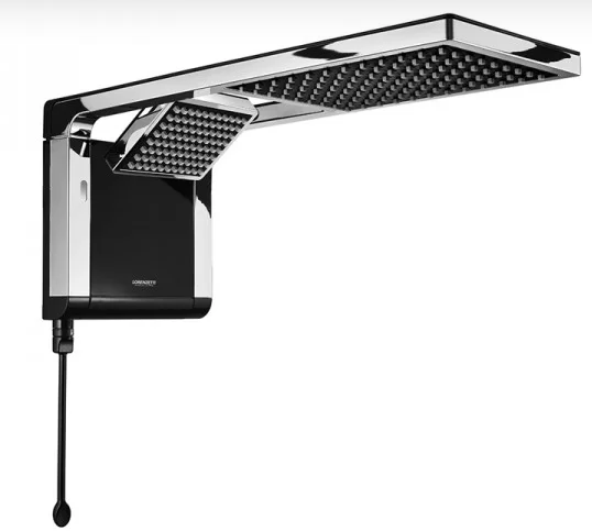 Chuveiro Acqua Duo Flex Preto/Cromado 220V 6800W LORENZETTI