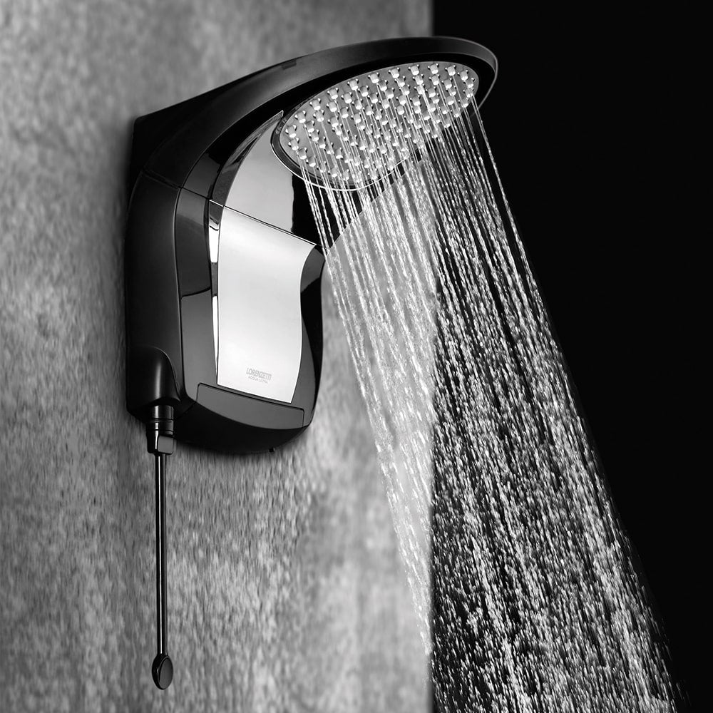 Chuveiro Acqua Jet Preto/Cromado 220V 7800W LORENZETTI
