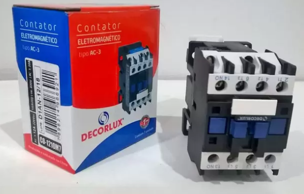 Contator de potência 12A 220 Vac DECORLUX