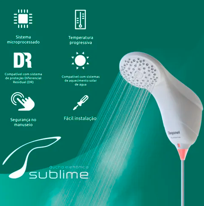 Ducha Eletrônica Sublime 7500W 220V Branca | EletroHidro