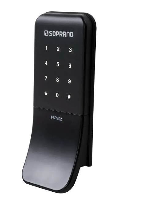 Fechadura Digital Sobrepor Preta FSP202 Soprano | EletroHidro