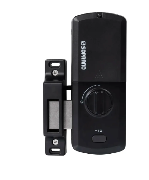 Fechadura Digital Sobrepor Preta FSP202 Soprano | EletroHidro