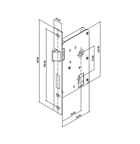 Fechadura Pali Banheiro 40x53 Cromada | EletroHidro