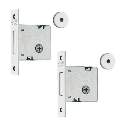 Fechadura STAM auxiliar INOX - 1004 PAR REDONDO
