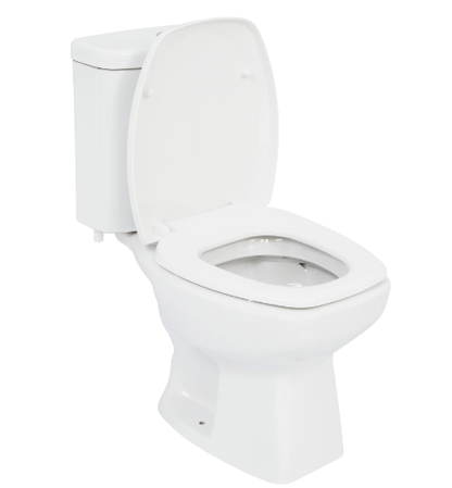 Kit Vaso sanitário com caixa acoplada e com itens de montagem BRANCO THEMA