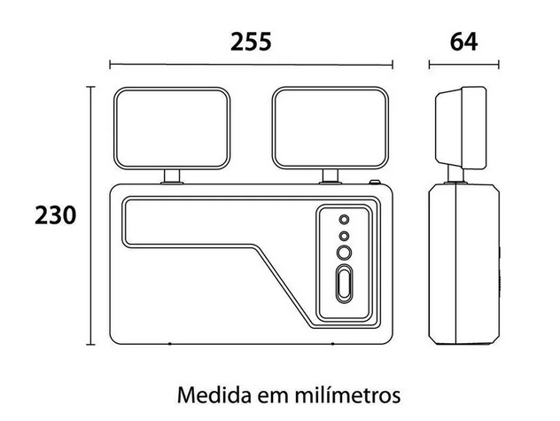 Luminária de Emergência LED 18W 3000lm Blumenau | EletroHidro