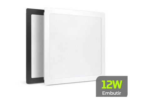 Luminária de led EMBUTIR QUADRADA 12W 3.000K LUMANTI