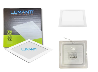 Luminária LED Embutir Quadrada 18W 3000K Lumanti | EletroHidro