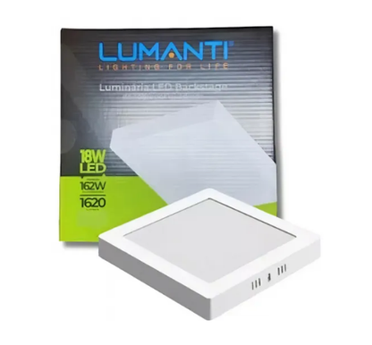 Luminária LED Sobrepor 18W 4000K Quadrada | EletroHidro