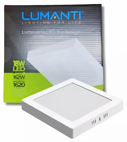 Luminária LED Sobrepor 18W 6500K Quadrada Lumanti | EletroHidro