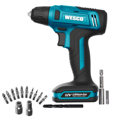 Parafusadeira Furadeira 12V Bateria Fixa WESCO | EletroHidro