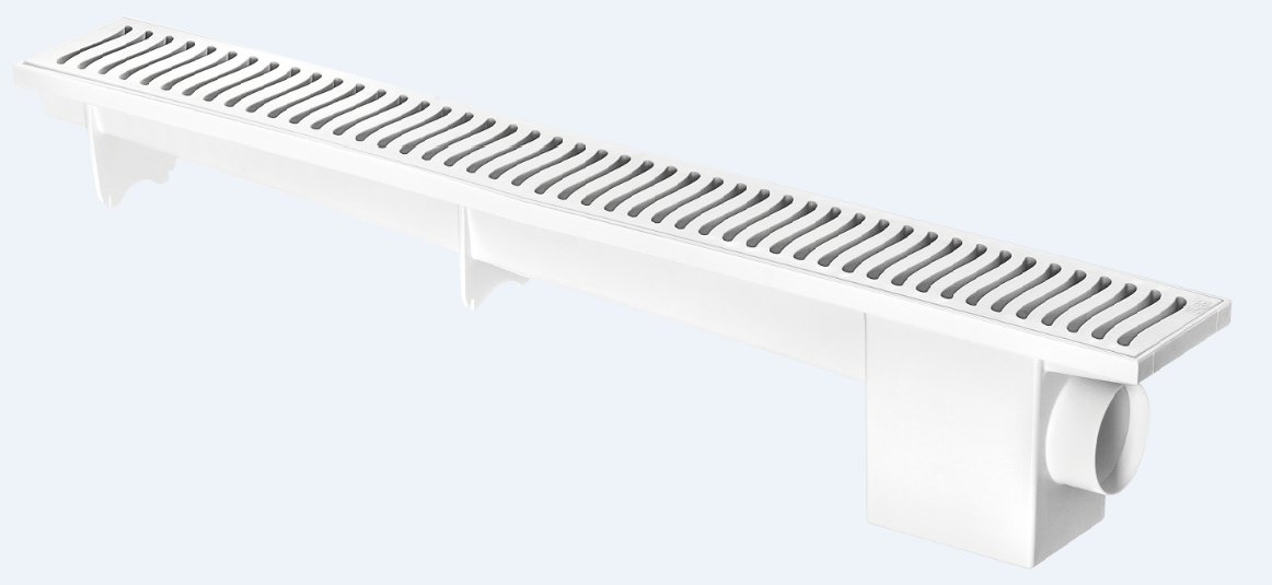 Ralo Linear Modulável Sifonado Branco 50cm HERC
