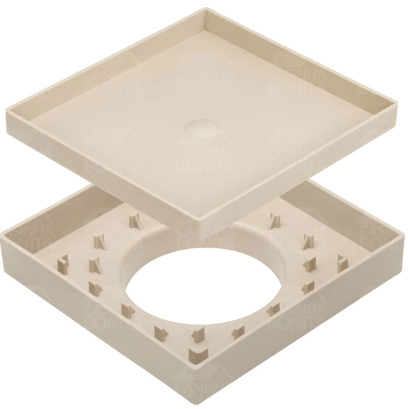 Ralo Oculto 15x15 Bege Personal Quadrado | EletroHidro