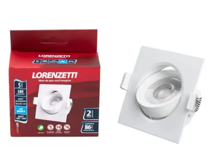 Spot Quadrado 5W 6500K Bivolt Lorenzetti | EletroHidro