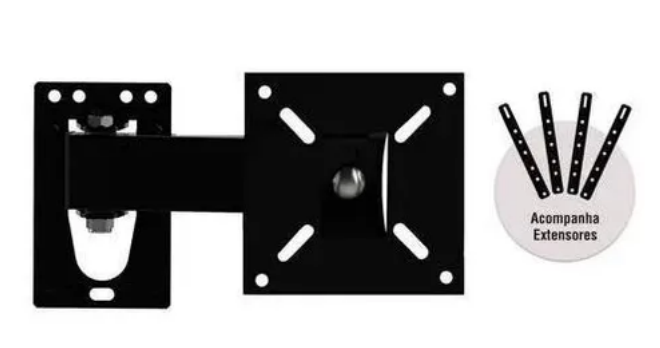 Suporte para TV articulado 10'' - 56'' BRASFORMA BRA4.0