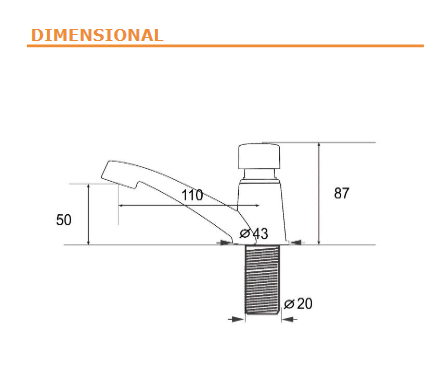 Torneira automática para lavatório ABS cromada | EletroHidro