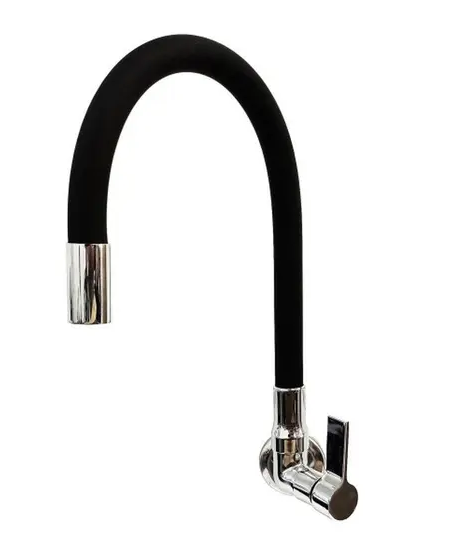 Torneira cozinha flexível PRETA PAREDE 1868 C70 RAINHA