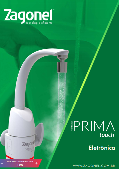Torneira Eletrônica Prima Touch 5500W Branca | EletroHidro