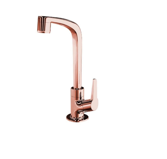 Torneira Lavatório Flatt ABS Rose Gold Lorenzetti