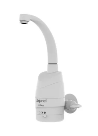 Torneira Elétrica Luna Parede BRANCA 5500W Zagonel | EletroHidro