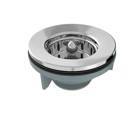 Válvula para pia americana 3.1/2 acabamento de inox BLUKIT